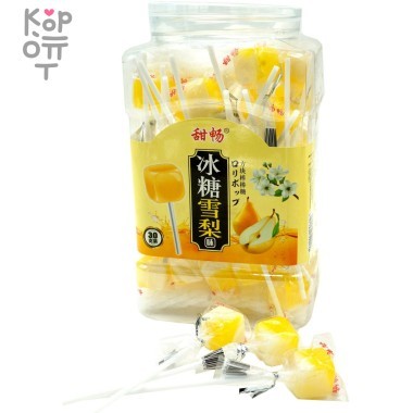 Леденец на палочке Rock Sugar со вкусом Груши — Корейские товары для всей семьи(КорОпт)