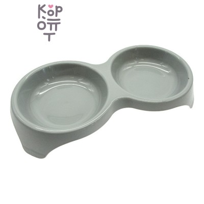 Миска Сиб кошка Мяус пепельный 17,5х17,5х4,5 — Миски