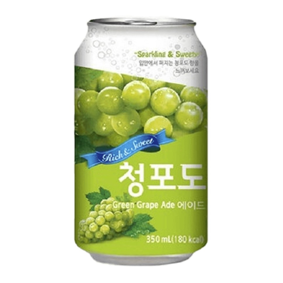 ILHWA Green Grape ade — Напиток газированный, вкус зеленый виноград, 350 мл