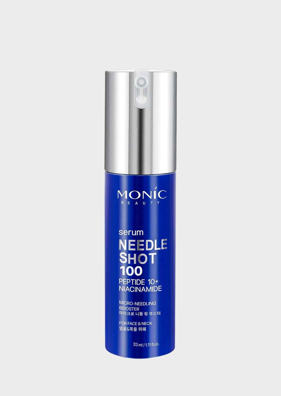 MONIC BEAUTY Needle Shot 100 — сыворотка для лица с микроиглами и комплексом десяти пептидов, 33 мл
