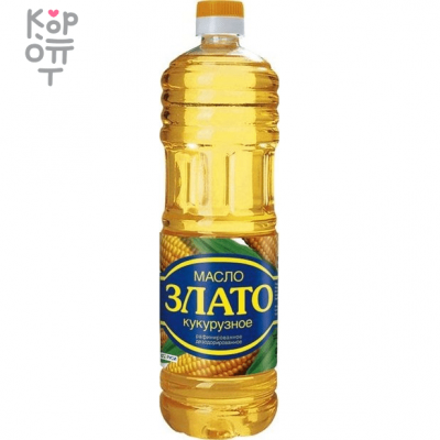 Злато - Масло кукурузное рафинированное дезодорированное 1 л, Коробка 15 шт.