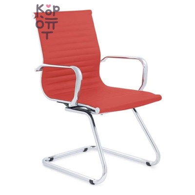 Visitor Chair BF-037V Red - Кресло для посетителей из экокожи, красное