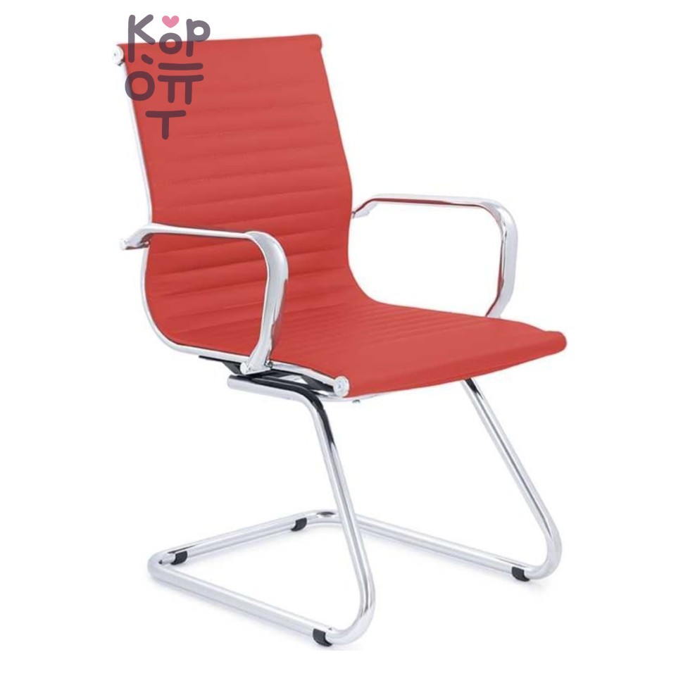 Visitor Chair BF-037V Red - Кресло для посетителей из экокожи, красное