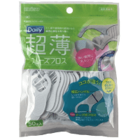 EBISU Everyday Dental Floss - Флоссер c ЛЕНТОЧНОЙ зубной нитью на плоской ручке 50шт.