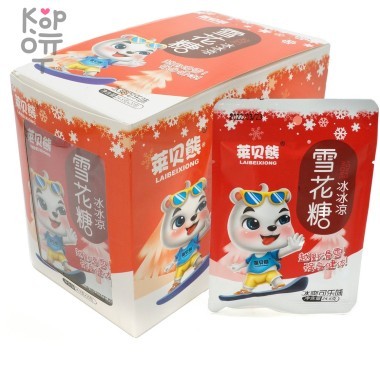 Конфета &quot;Холодок&quot; Laibeiiong Snow Candy Зайчик на сноуборде, со вкусом ледяной Колы — Корейские товары для всей семьи(КорОпт)