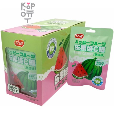 Кислая карамель VC Happy Fruit - с витамином С и леденящим вкусом Арбуза