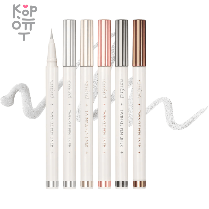 Rom&amp;Nd Twinkle Pen Liner - Мерцающая стойкая подводка для глаз 0,5мл. Глаза Rom&Nd Twinkle Pen Liner — линейка с выбором вариантов: древесный уголь. В КорОпт можно подобрать свежие приходы азиатской косметики с хорошим остаточным сроком годности и собрать заявку по средствам регулярного ухода.