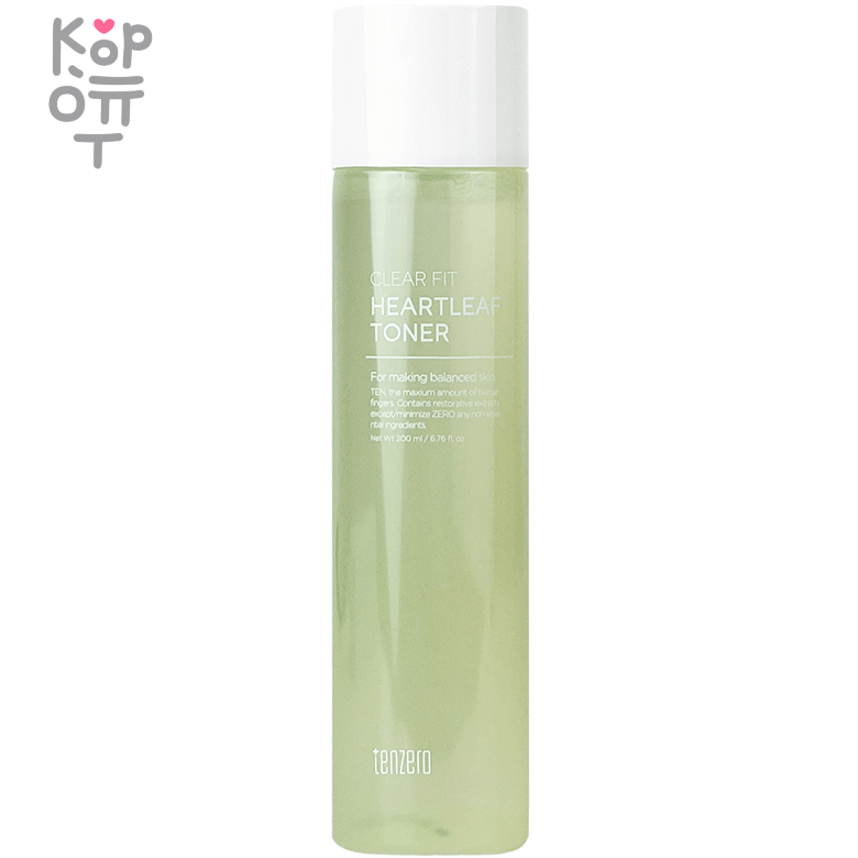 Tenzero Clear Fit Heartleaf Toner - Балансирующий тонер для комбинированной кожи лица с экстрактом Хауттюйнии 200мл., купить с доставкой на дом фото 1 &mdash; Корейские товары для всей семьи(КорОпт)