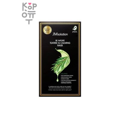 JMsolution Mask Be Nature Teatree & Calming - Маска для лица тканевая успокаивающая с чайным деревом 24 мл