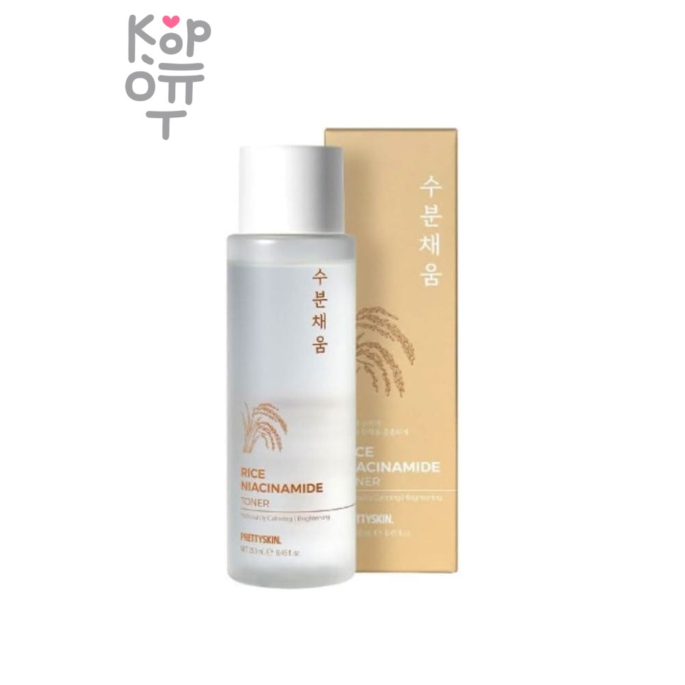 PrettySkin Rice Niacinamide Toner - Тонер для лица с рисом и ниацинамидом 250 мл