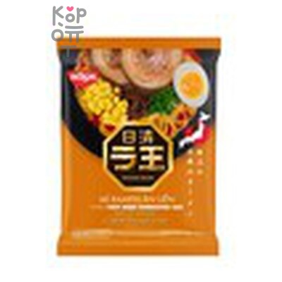 Nissin — Рамен Raoh со вкусом острого Тункоцу с тушеным мясом (), 95 г, мягкая упаковка