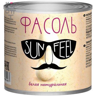 Sunfeel - Фасоль белая натуральная 425мл.*12шт.  — Корейские товары для всей семьи(КорОпт)