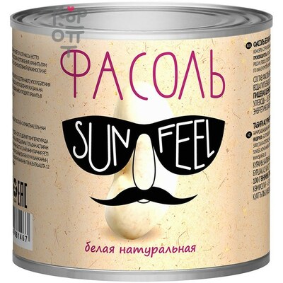 Sunfeel - Фасоль белая натуральная 425 мл, Коробка 12 шт.
