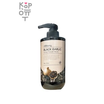 Meloso rb BLOOMY Black garlic scalp hair pack — Кондиционер, -бальзам для волос с экстрактом Черного Чеснока, 500 г