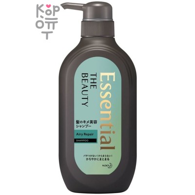 KAO Essential The Beauty Airy Repair Shampoo - Увлажняющий шампунь для гладкости волос с цветочным ароматом