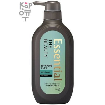 KAO Essential The Beauty Airy Repair Shampoo - Увлажняющий шампунь для гладкости волос с цветочным ароматом