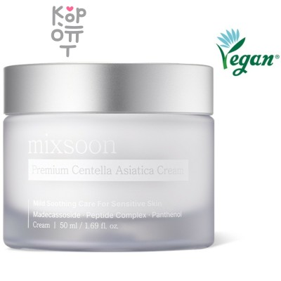 mixsoon Premium Centella Asiatica Cream - Ультраувлажняющий премиальный крем с Центеллой и Пептидами 50мл.