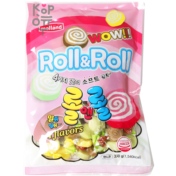 Melland Roll and Roll Candy - Мягкие конфеты Молочно-фруктовый микс, молоко + клубника, шоколад + банан, молоко + дыня, 350гр.