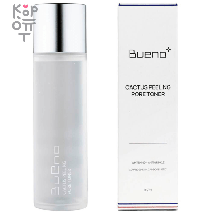 Bueno Cactus Peeling Pore Toner - Пептидный пилинг-тонер для очищения пор 150мл., купить с доставкой на дом Тоник активизирует процессы регенерации, делает кожу более гладкой, уменьшает видимый размер расширенных пор и морщин. Устраняет обезвоживание, поддерживает оптимальный баланс воды и жиров. Кожа становится плотнее и эластичнее, светлее и ровнее.