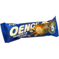 Oenck Power Crispy Cookies - Хрустящее энергетическое печенье с Шоколадом и кремовой начинкой с кусочками арахиса