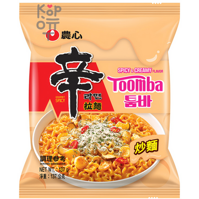 NONGSHIM Stir Fry Shin Ramyun Toomba Лапша сублимированная жареная с острым и сливочным вкусом, 137 г