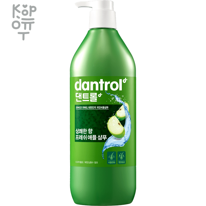 Ryo Dantrol Deep Clean  Fresh Apple Shampoo - Охлаждающий шампунь против перхоти с ароматом Зеленого Яблока 820мл., купить с доставкой на дом фото 1 — Корейские товары для всей семьи(КорОпт)