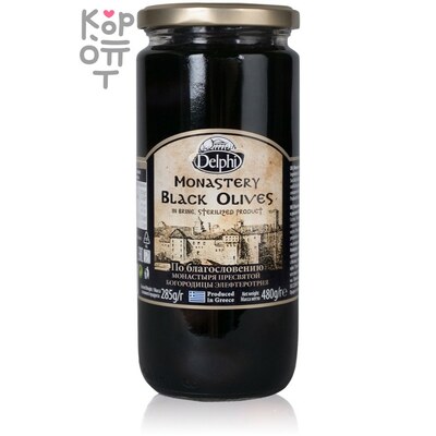 Delphi - Маслины с косточкой в рассоле Монастырские 480гр. стеклянная банка