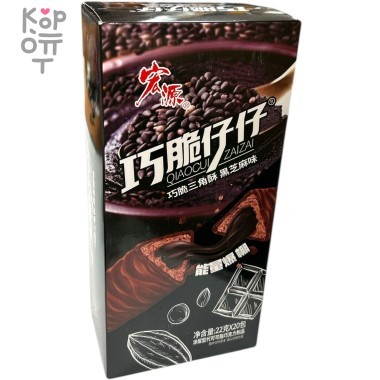 Chunfu Crisp Angle Cakes - Хрустящее злаковое Фитнес печенье полное энергии со вкусом черного кунжута &mdash; Корейские товары для всей семьи(КорОпт)