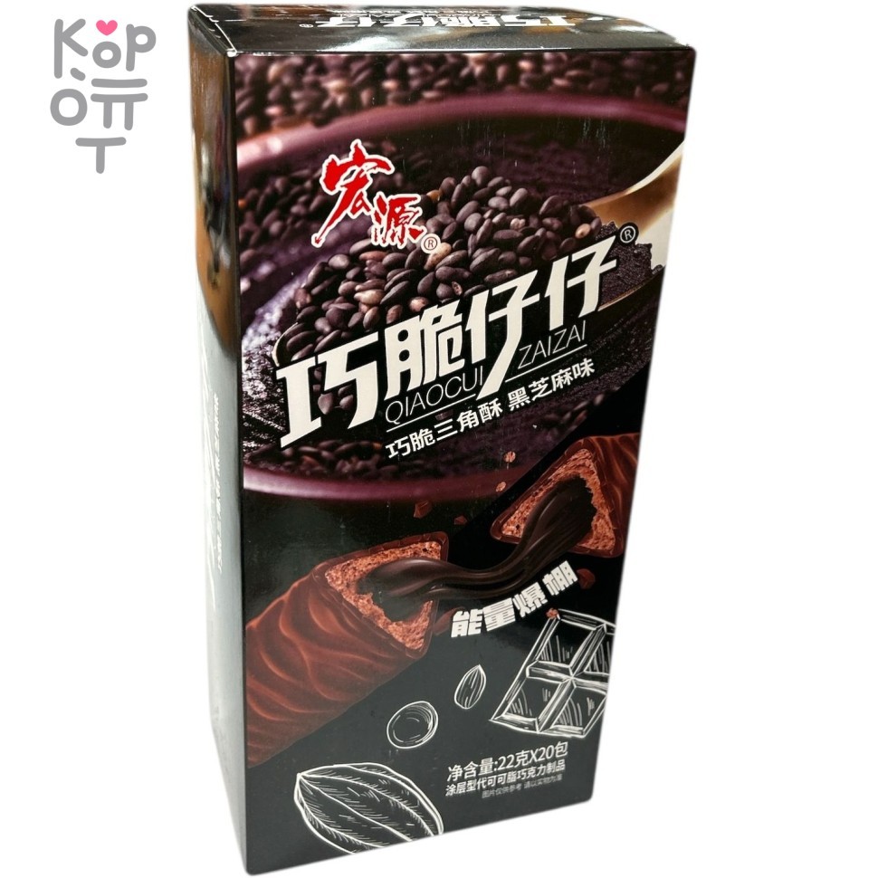 Chunfu Crisp Angle Cakes - Хрустящее злаковое Фитнес печенье полное энергии со вкусом черного кунжута, купить с доставкой на дом фото 1 &mdash; Корейские товары для всей семьи(КорОпт)