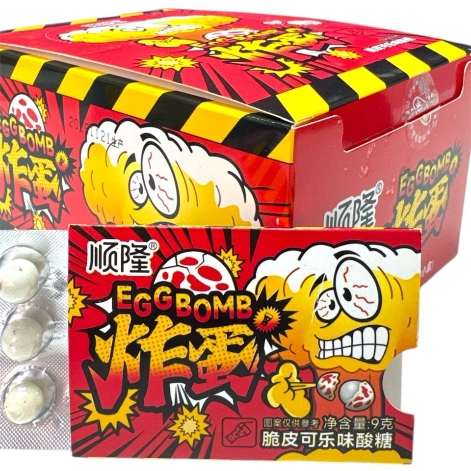 Кислые конфеты "Яичная Бомба" со вкусом Колы, купить с доставкой на дом фото 1 &mdash; Корейские товары для всей семьи(КорОпт)