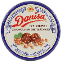 Danisa Choco Cashew Butter Cookies - Сдобное печенье с маслом кешью 200гр. 
