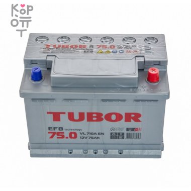 Аккумулятор TUBOR EFB 6СТ-75.0 VL, 75A, L3 ( L ) — Корейские товары для всей семьи(КорОпт)