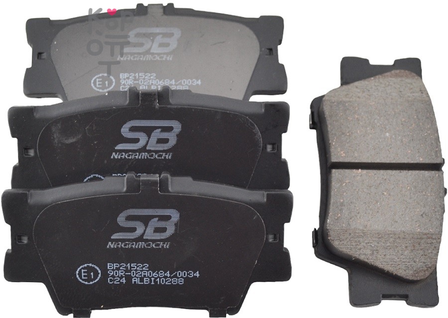 Колодки тормозные дисковые PF-1522 / AN733 / BP21522 04466-02220 SB Nagamochi
