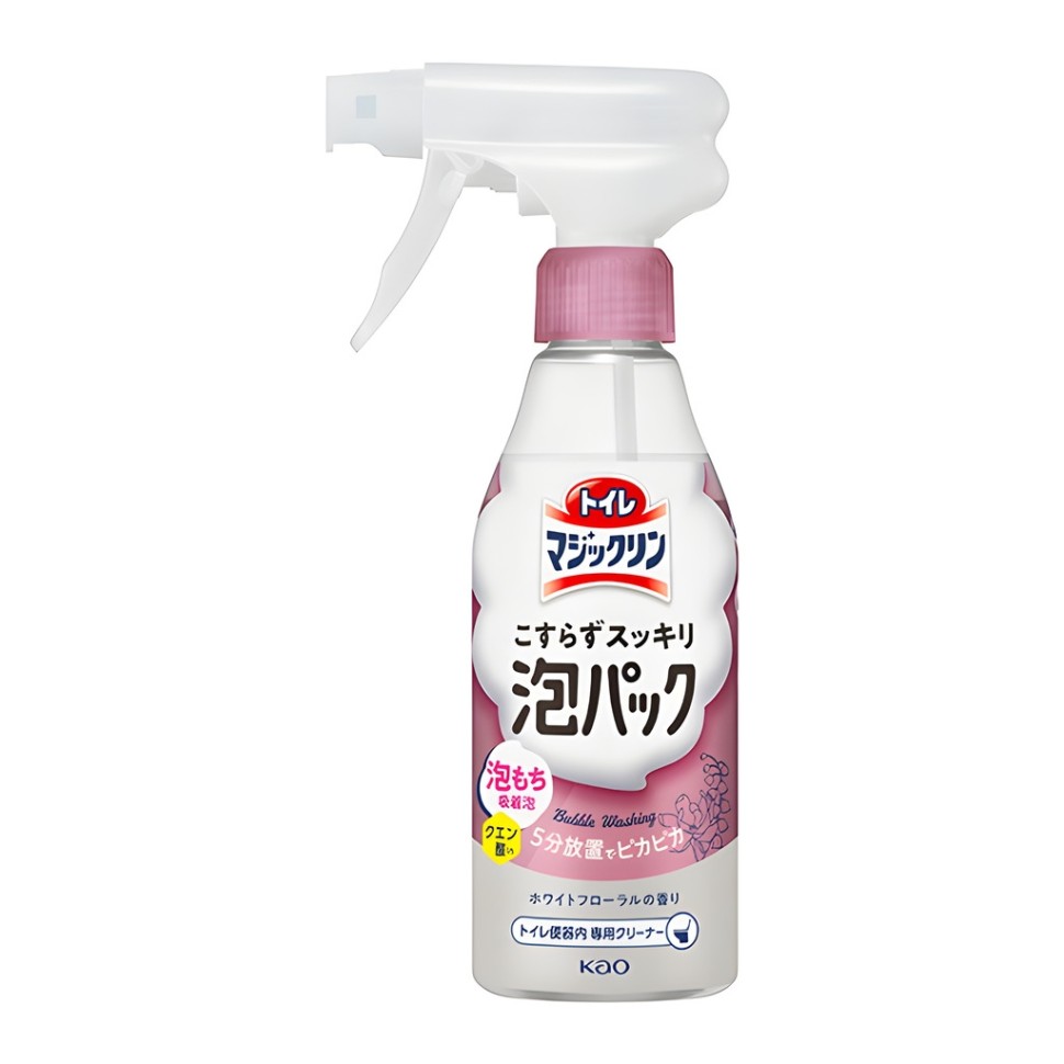 KAO Моющее и чистящее средство "Magicclean" для туалета (спрей для удаления и предотвращения загрязнений в чаше унитаза / белые цветы) 300 мл
