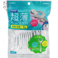 EBISU Everyday Y-shaped Dental Floss - Флоссер c ЛЕНТОЧНОЙ зубной нитью на короткой Y-образной ручке 30шт.