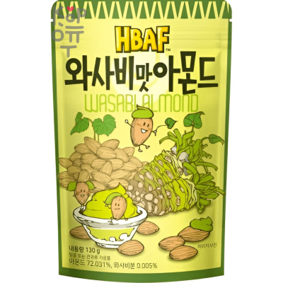 Hbaf Wasabi Almond - Миндаль со вкусом васаби, Корея.