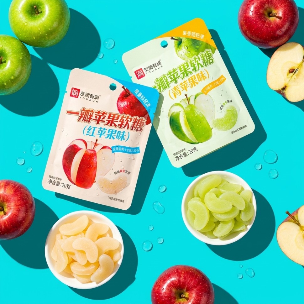 Желе Apple Jelly Фруктовые дольки - Два яблока