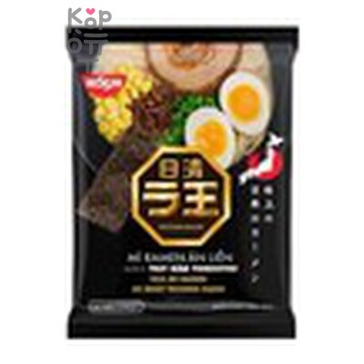 Nissin — Рамен Raoh со вкусом Тункоцу с тушеным мясом (), 90 г, мягкая упаковка