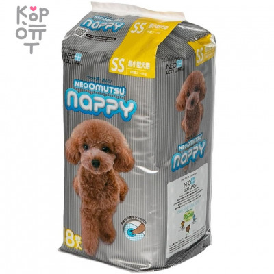 Neo Loo Life NEOOMUTSU Подгузники для домашних животных, размер SS (2-4 кг.), 18 шт.