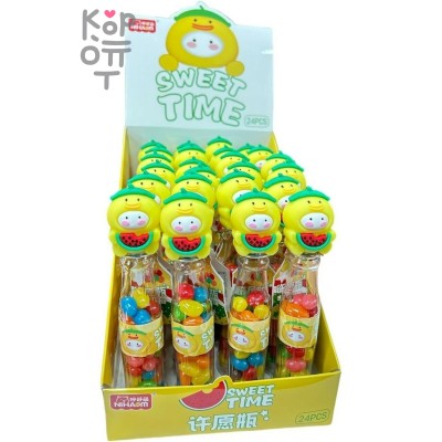 Карамель Niham Candy Sweet Time с игрушкой, наполненной драже со вкусом спелых фруктов