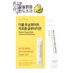 Healthy Place Double Toning White Liposome Glutathione — Пищевой продукт с глутатионом в стиках, 3 г × 30 шт
