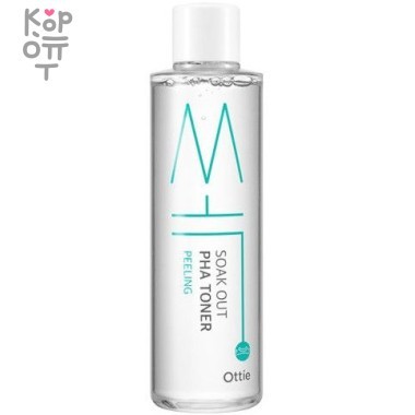 Ottie Soak Out PHA Toner Peeling - Пилинг-тонер с PHA-кислотами, 210мл. — Корейские товары для всей семьи(КорОпт)