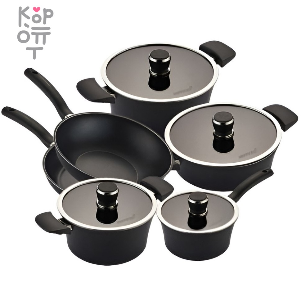 IH кастрюля HappyCall MONO TITANIUM IH EBONY BLACK, купить с доставкой на дом фото 1 — Корейские товары для всей семьи(КорОпт)