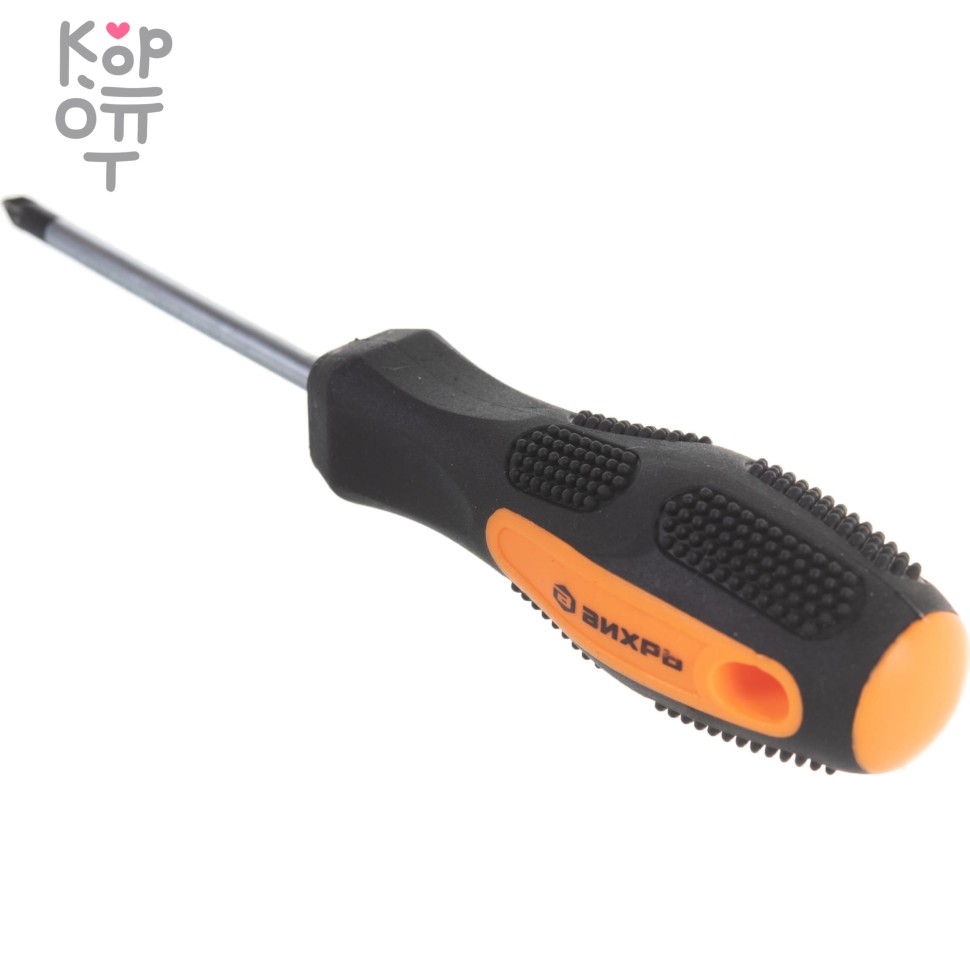 Вихрь - 	Отвёртка крестовая PZ1, 80 мм., купить с доставкой на дом фото 1 &mdash; Корейские товары для всей семьи(КорОпт)