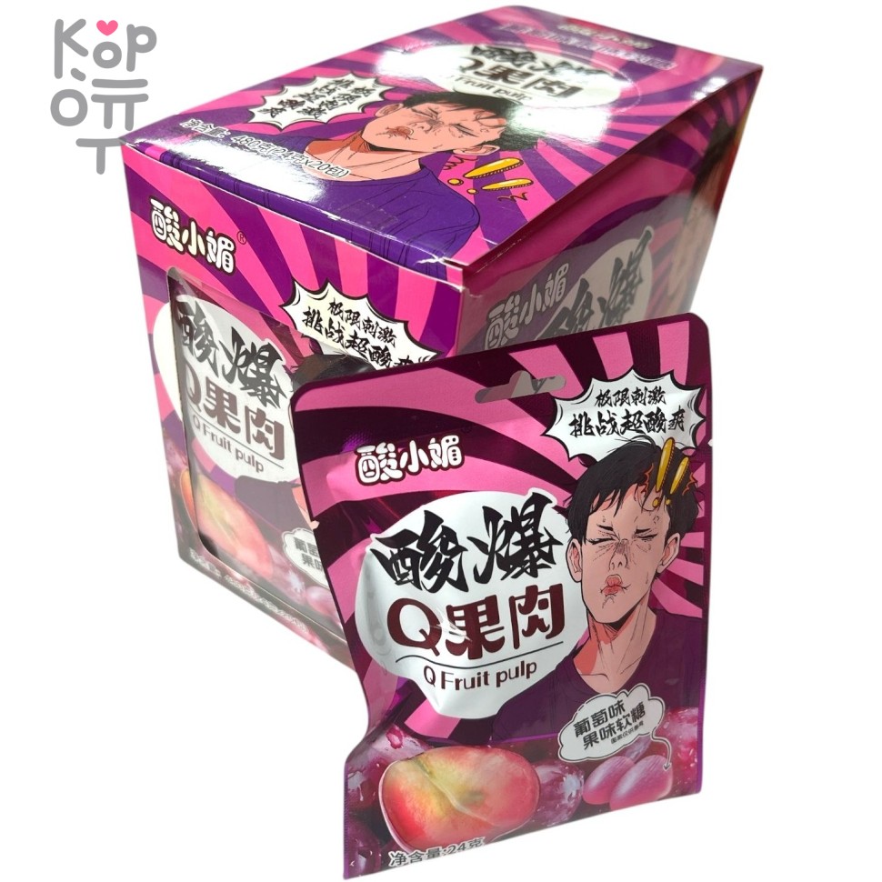 Кислый мармелад Hong TaiKee Foods Candy Кислые фрукты со вкусом Винограда