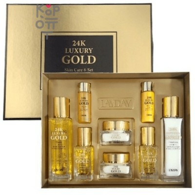 LAYDAY 24k Gold Luxury Skin Care 6-piece Set - Набор уходовой косметики антивозрастной из 24-каратного Золота.