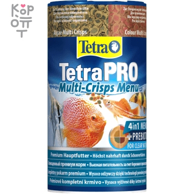 TetraPro Menu корм для всех видов рыб '4 вида' чипсов 250 мл &mdash; Корейские товары для всей семьи(КорОпт)