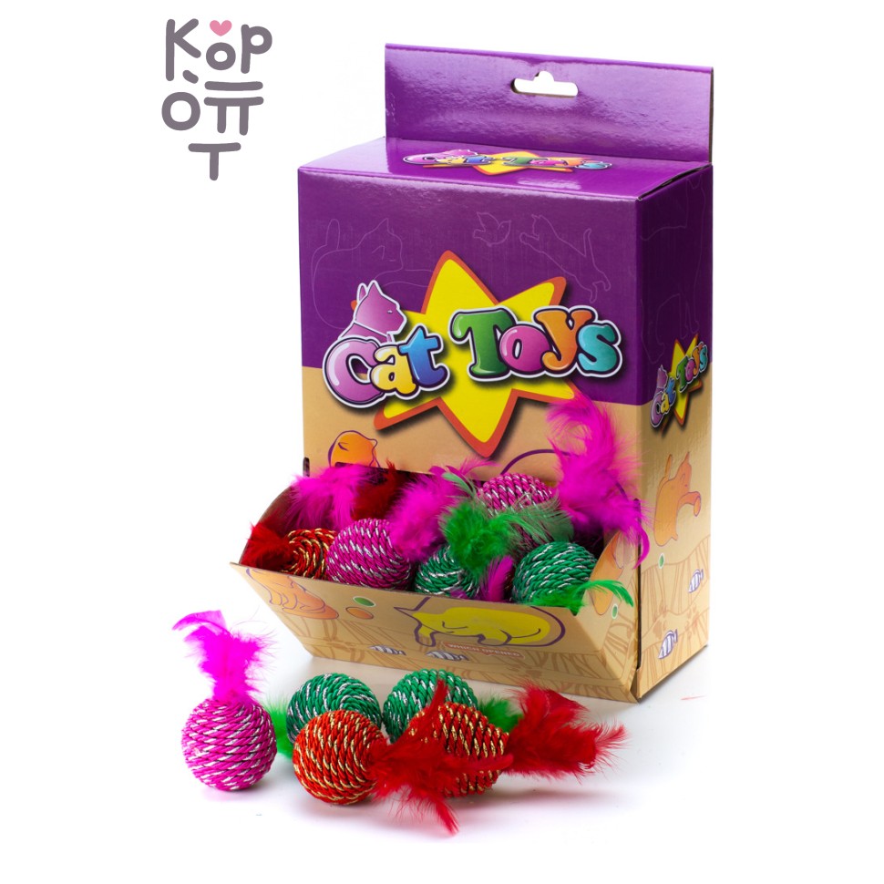 Игрушка для животных Клубок (перо) (30 шт.) — ИГРУШКИ, 18×9×30 см