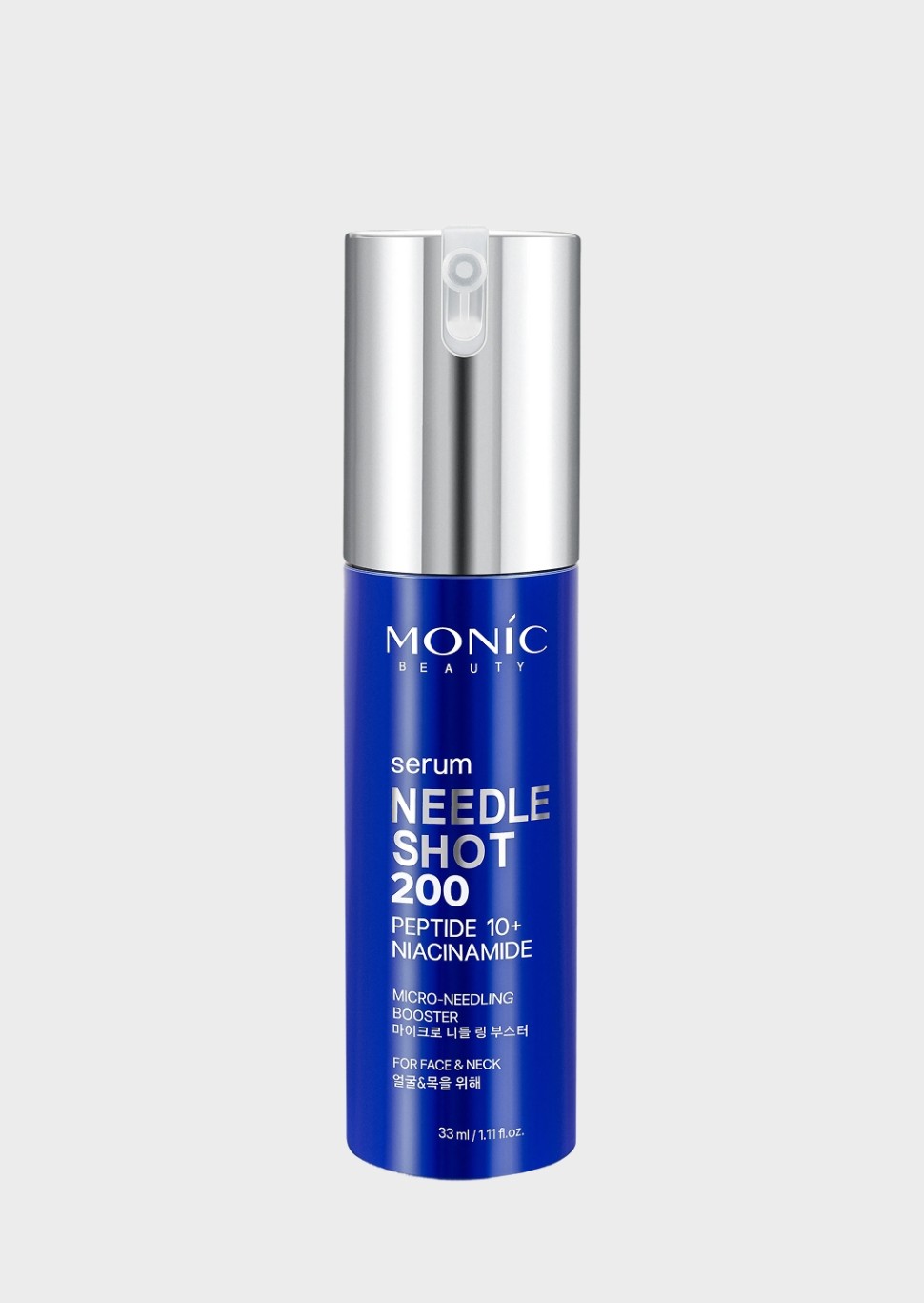 MONIC BEAUTY Needle Shot 200 — сыворотка для лица с микроиглами и комплексом десяти пептидов, 33 мл