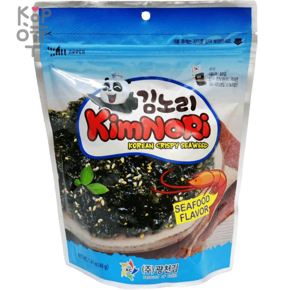 Kimnori Seafood Flavor- Сушеные морские водоросли со вкусом морепродуктов  40гр.*20шт. по цене 0 руб. в интернет магазине Корейские товары для всей  семьи(КорОпт)